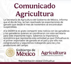 Se reanudan las exportaciones de ganado chihuahuense hacia EE.UU. 1 Imagen de WhatsApp 2025 02 05 a las 11.27.49 bf295756 CAFE CIUDADANO