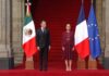 Recibe Claudia Sheinbaum a Emmanuel Macron en Palacio Nacional