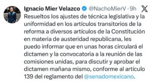 Mier informa que ajustaron el “Plan B” de la Reforma Electoral; alistan dictamen en el Senado 1 WhatsApp Image 2026 03 24 at 8.20.47 AM CAFE CIUDADANO