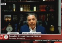 Enrique Inzunza reaparece de forma virtual en sesión del Senado tras acusaciones de EE.UU.