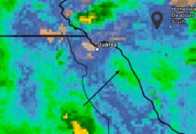 Tormenta dejó hasta 15 milímetros de lluvia cerca de la Sierra de Juárez; continúa la alerta preventiva