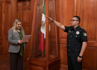Maru Campos toma protesta a Luis Aguirre como nuevo titular de la SSPE